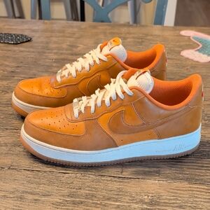 Nike Men's Orange and White Sneakers